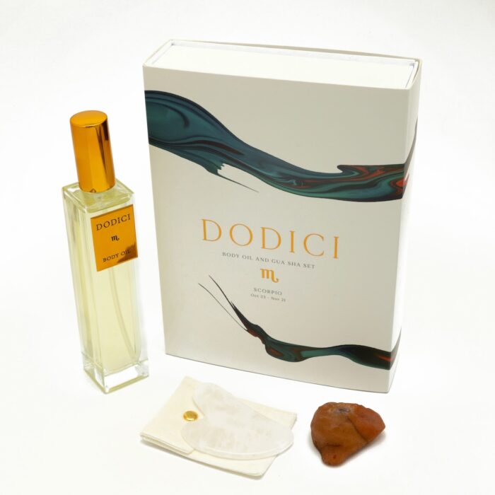 dodici-kehaoli-komplekt-skorpion-body-oil-gua-sha-scorpio